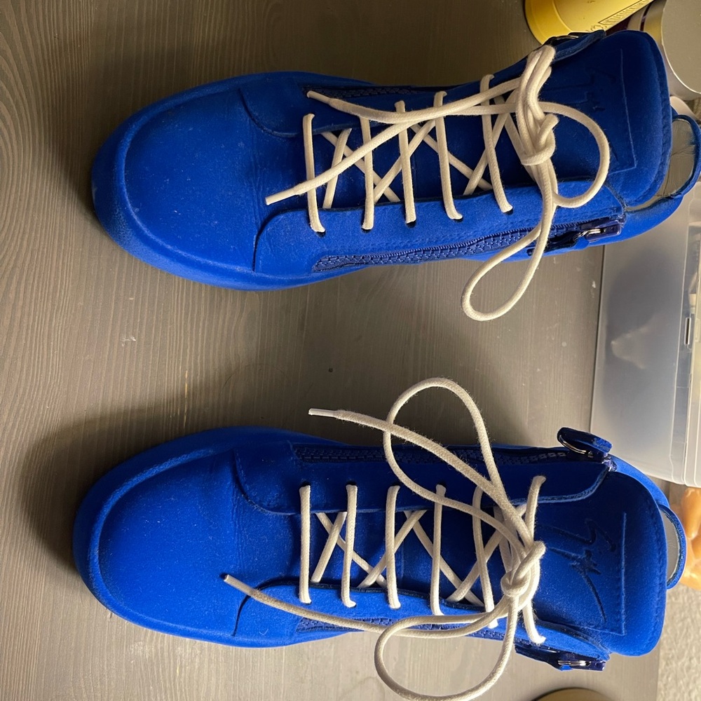 Giuseppe Zanotti blue kiss suede collection insanely rare